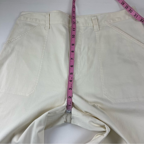 Abound Wide Leg Pants Womens 14 Cream Chinos Cotton Blend NWT - Picture 9 of 16